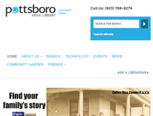 Tablet Screenshot of pottsborolibrary.com